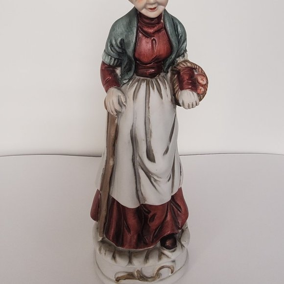 Cute Farmer & His Wife Figurines Handpainted Ceramic Countrycore Southwestern - Picture 8 of 11